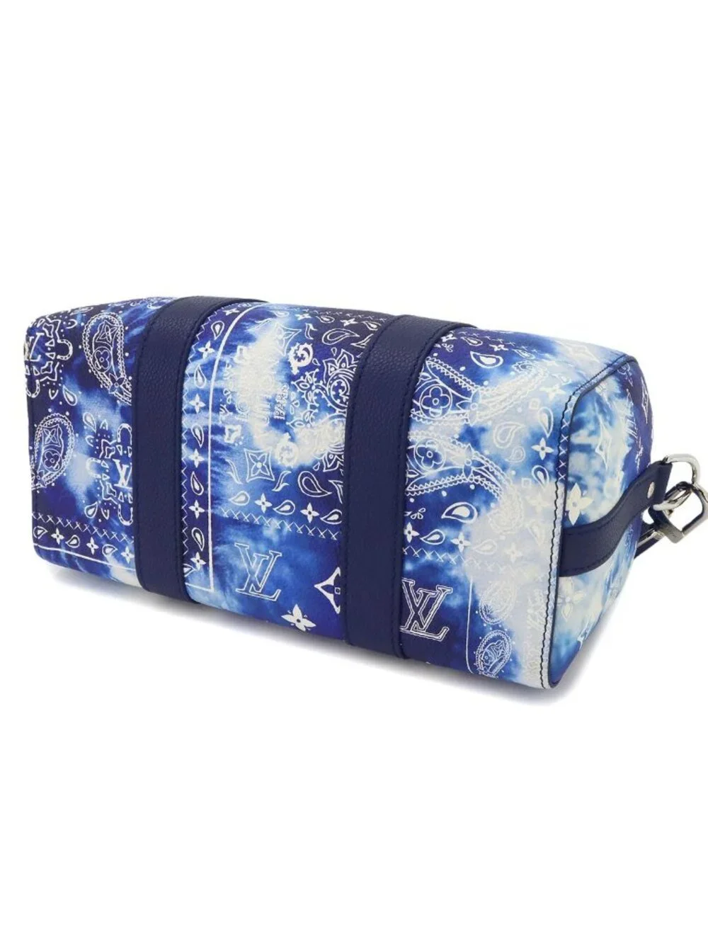 Louis Vuitton Monogram Bandana City Keepall Shoulder Bag Blue White